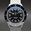 Breitling Superocean Heritage '57 Black Dial Silver Mesh Bracelet Watch for Men - A10370121B1A1