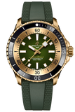  Shop Authentic Breitling Superocean Automatic 42 Green Dial Green Rubber Strap Watch for Men - N17375201L1S1 - Luxxuri