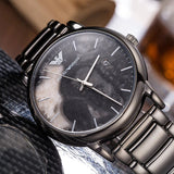  Shop Authentic Emporio Armani Luigi Analog Grey Dial Grey Steel Strap Watch For Men - AR11155 - Luxxuri
