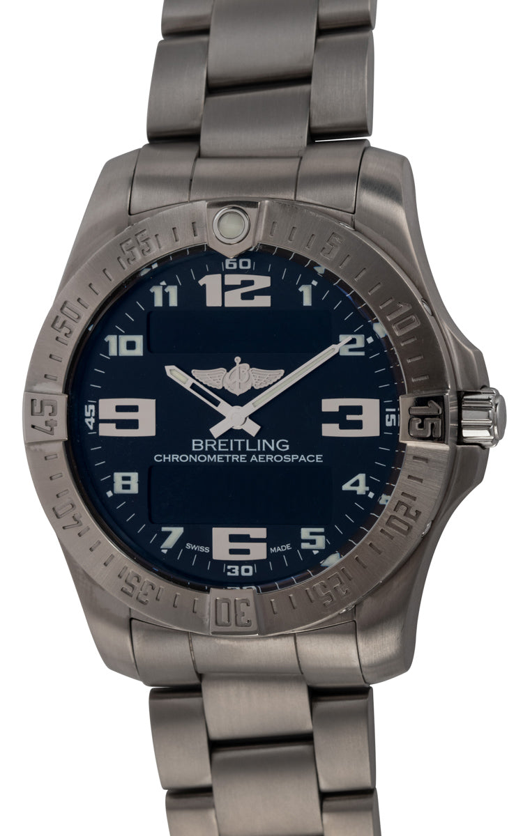  Shop Authentic Breitling Aerospace Evo Black Dial Silver Steel Strap Watch for Men - E79363101B1E1 - Luxxuri