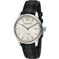  Shop Authentic Burberry Classic Round Cream Dial Black Leather Strap Watch for Men - BU10008 - Luxxuri