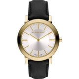  Shop Authentic Burberry The City Gold Dial Black Leather Strap Watch for Men - BU2353 - Luxxuri