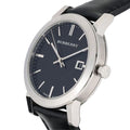  Shop Authentic Burberry The City Black Dial Black Leather Strap Watch for Men - BU9009 - Luxxuri
