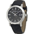  Shop Authentic Burberry The City Grey Dial Black Leather Strap Watch for Men - BU9030 - Luxxuri