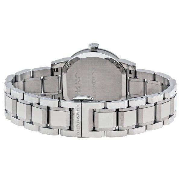  Shop Authentic Burberry The City Diamonds Silver Dial Silver Steel Strap Watch for Women - BU9229 - Luxxuri