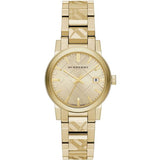  Shop Authentic Burberry The City Gold Dial Gold Steel Strap Watch for Women - BU9145 - Luxxuri