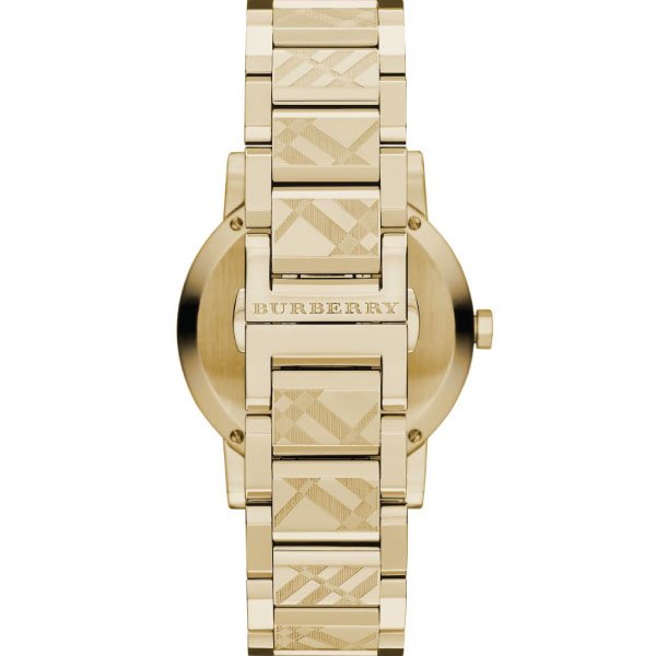  Shop Authentic Burberry The City Gold Dial Gold Steel Strap Watch for Women - BU9145 - Luxxuri