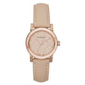  Shop Authentic Burberry The City Gold Dial Beige Leather Strap Watch for Women - BU9210 - Luxxuri