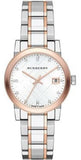  Shop Authentic Burberry The City Silver Dial Two Tone Steel Strap Watch for Women - BU9214 - Luxxuri