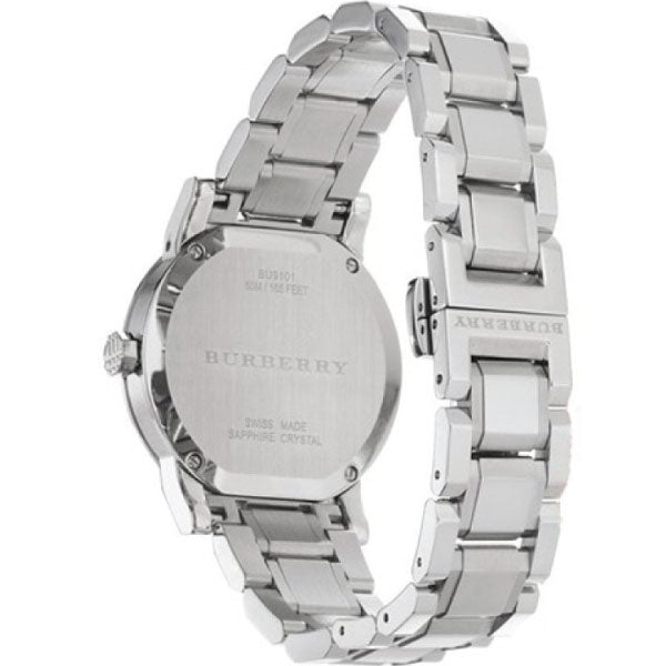  Shop Authentic Burberry The City Diamonds Silver Dial Silver Steel Strap Watch for Women - BU9220 - Luxxuri
