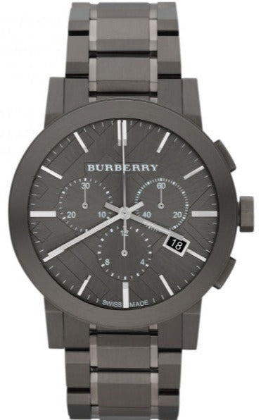  Shop Authentic Burberry The City Grey Dial Gunmetal Grey Steel Strap Watch for Men - BU9354 - Luxxuri