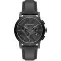 Burberry The City Black Dial Black Leather Strap Watch for Men - BU9364