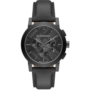  Shop Authentic Burberry The City Black Dial Black Leather Strap Watch for Men - BU9364 - Luxxuri