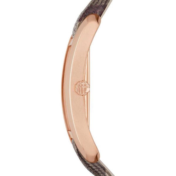  Shop Authentic Burberry The Pioneer Rose Gold Dial Haymarket Brown Leather Strap Watch for Women - BU9408 - Luxxuri