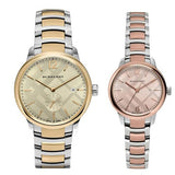  Shop Authentic Burberry The Classic Gold Dial Two Tone Steel Strap Watch for Men - BU10011 - Luxxuri