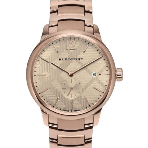  Shop Authentic Burberry The Classic Rose Gold Dial Rose Gold Steel Strap Watch for Men - BU10013 - Luxxuri