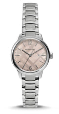  Shop Authentic Burberry The Classic Pink Dial Silver Steel Strap Watch for Women - BU10111 - Luxxuri