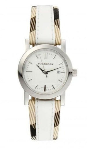  Shop Authentic Burberry Heritage Nova Heritage White Dial Leather Strap Watch for Women - BU1395 - Luxxuri