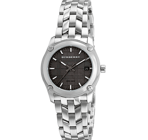  Shop Authentic Burberry Herringbone Grey Dial Silver Steel Strap Watch for Women - BU1851 - Luxxuri