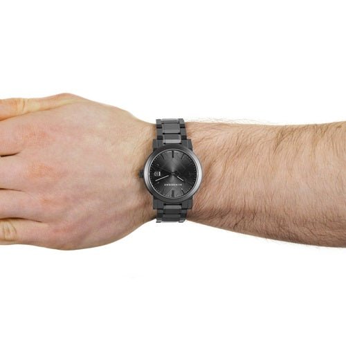  Shop Authentic Burberry The City Grey Dial Gunmetal Steel Strap Watch for Men - BU9007 - Luxxuri