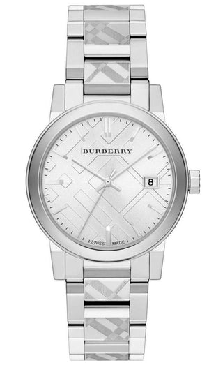  Shop Authentic Burberry The City Silver Dial Silver Steel Strap Watch for Men - BU9037 - Luxxuri