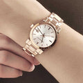  Shop Authentic Burberry The City Diamonds Rose Gold Dial Rose Gold Steel Strap Watch for Women - BU9126 - Luxxuri