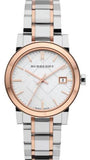  Shop Authentic Burberry The City White Dial Two Tone Steel Strap Watch for Women - BU9105 - Luxxuri