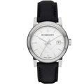  Shop Authentic Burberry The City White Dial Black Leather Strap Watch for Women - BU9206 - Luxxuri