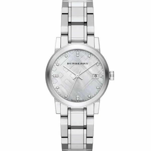  Shop Authentic Burberry The City Diamonds Silver Dial Silver Steel Strap Watch for Women - BU9125 - Luxxuri
