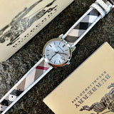  Shop Authentic Burberry The City Silver Dial Brown Leather Strap Watch for Women - BU9136 - Luxxuri