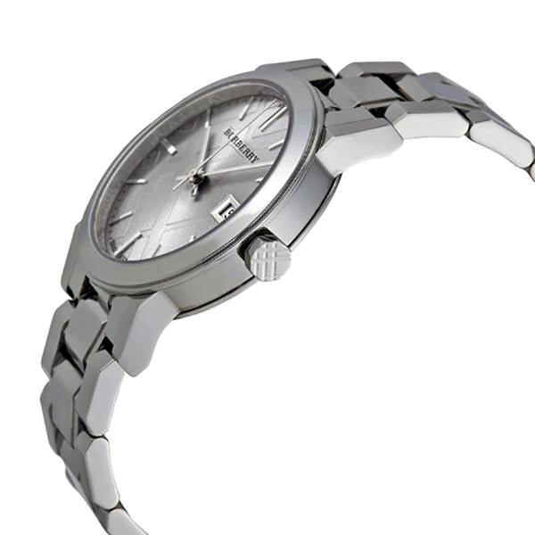  Shop Authentic Burberry The City Silver Dial Silver Steel Strap Watch for Women - BU9143 - Luxxuri