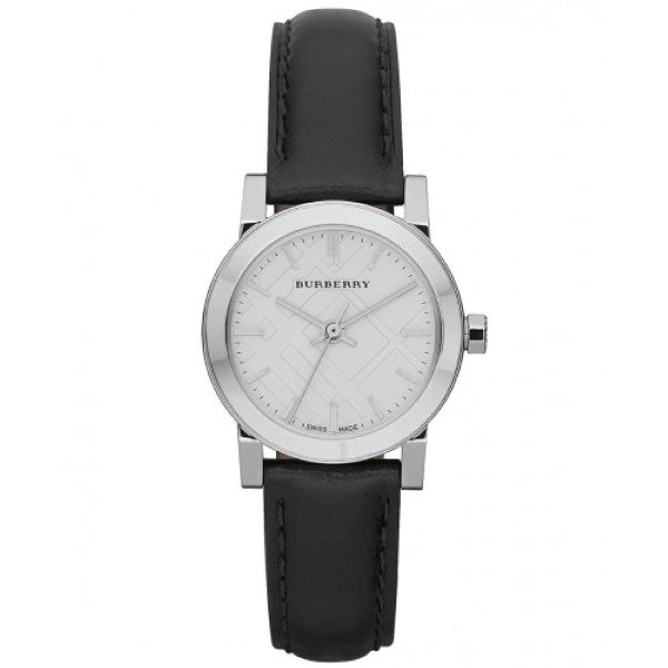  Shop Authentic Burberry The City White Dial Black Leather Strap Watch for Women - BU9206 - Luxxuri