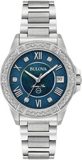  Shop Authentic Bulova Marine Star Blue Dial Silver Steel Strap Watch for Women - 96R215 - Luxxuri