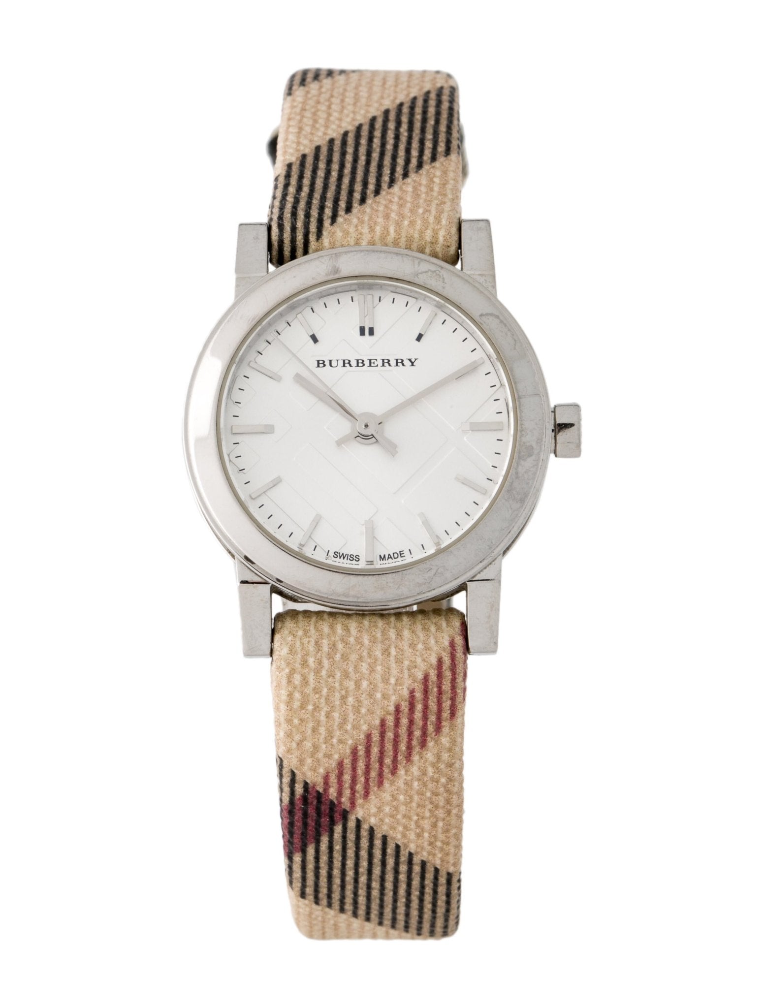  Shop Authentic Burberry The City Nova Silver Dial Brown Leather Strap Watch for Women - BU9212 - Luxxuri