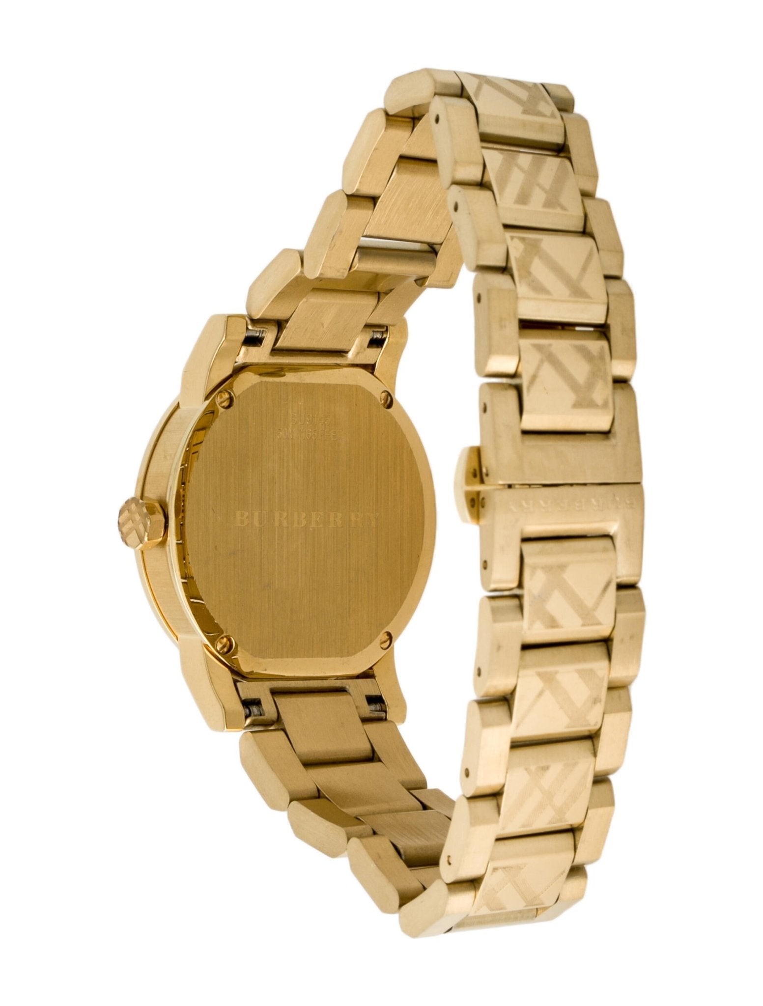  Shop Authentic Burberry The City Gold Dial Gold Steel Strap Watch for Women - BU9145 - Luxxuri