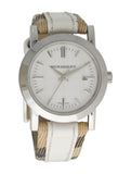  Shop Authentic Burberry Heritage Nova Heritage White Dial Leather Strap Watch for Women - BU1395 - Luxxuri