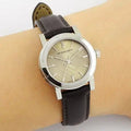  Shop Authentic Burberry The City Beige Dial Brown Leather Strap Watch for Women - BU9208 - Luxxuri