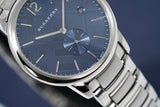  Shop Authentic Burberry The Classic Blue Dial Silver Steel Strap Watch for Men - BU10007 - Luxxuri