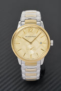  Shop Authentic Burberry The Classic Gold Dial Two Tone Steel Strap Watch for Men - BU10011 - Luxxuri