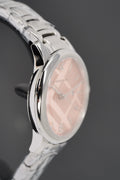 Shop Authentic Burberry The Classic Pink Dial Silver Steel Strap Watch for Women - BU10111 - Luxxuri