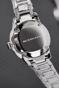  Shop Authentic Burberry The Classic Pink Dial Silver Steel Strap Watch for Women - BU10111 - Luxxuri