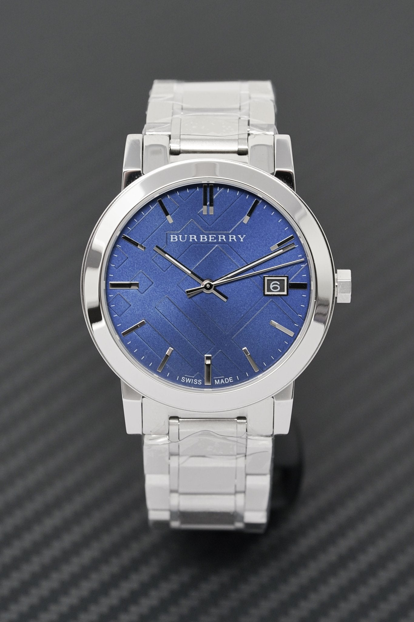  Shop Authentic Burberry The City Blue Dial Silver Steel Strap Watch for Men - BU9031 - Luxxuri
