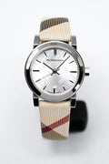  Shop Authentic Burberry The City Nova Silver Dial Brown Leather Strap Watch for Women - BU9212 - Luxxuri