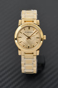  Shop Authentic Burberry The City Gold Dial Gold Steel Strap Watch for Women - BU9145 - Luxxuri