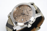  Shop Authentic Burberry The City Smoke Dial Checked Brown Leather Strap Watch for Men - BU9358 - Luxxuri