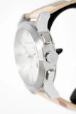  Shop Authentic Burberry The City Chronograph White Dial Haymarket Leather Strap Watch For Men - BU9360 - Luxxuri