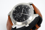  Shop Authentic Burberry The City Black Dial Brown Leather Strap Watch for Men - BU9905 - Luxxuri