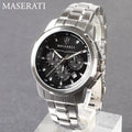 Shop Authentic Maserati Successo Chronograph Black Dial Silver Steel Strap Watch For Men - R8873621001 - Luxxuri