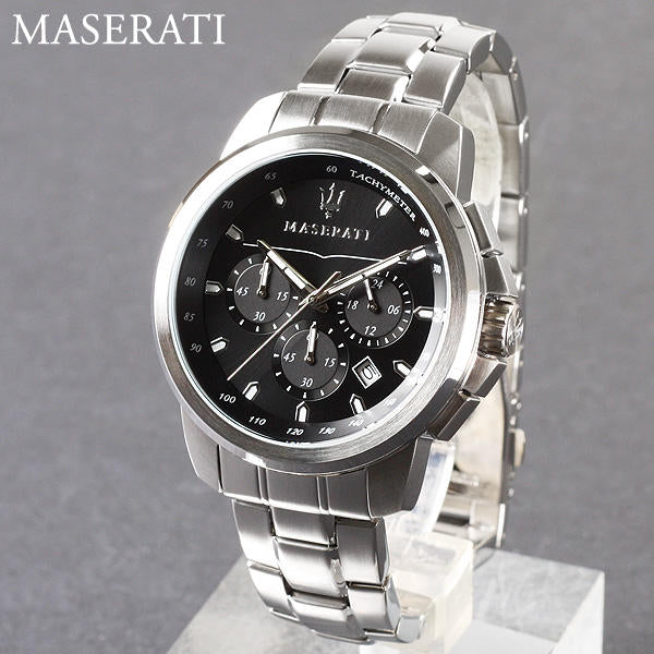 Shop Authentic Maserati Successo Chronograph Black Dial Silver Steel Strap Watch For Men - R8873621001 - Luxxuri
