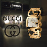  Shop Authentic Gucci G Gucci Diamonds Mother of Pearl Dial Yellow Gold Steel Strap Watch For Women - YA125513 - Luxxuri